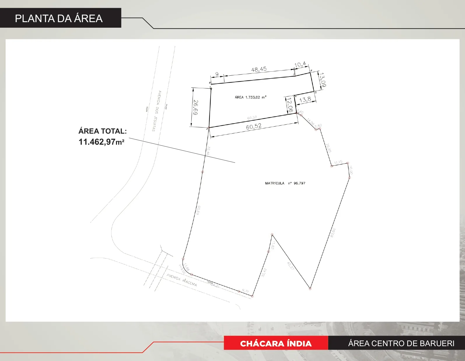Área à Venda no Centro de Barueri – 11.462,97m² ao Lado da Castelo Branco